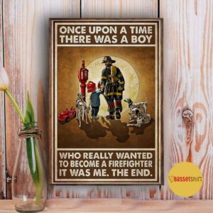 Boy wanted to become a firefighter poster 3