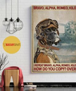 Bravo alpha romeo kilo Pilot Pug Dog poster 1