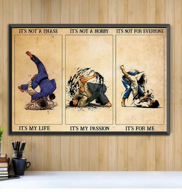 Brazilian Jiu Jitsu it’s not a phase it’s my life horizontal canvas