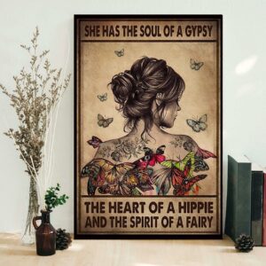 Breast cancer she has the soul of a gypsy the heart poster 1