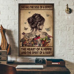 Breast cancer she has the soul of a gypsy the heart poster 3