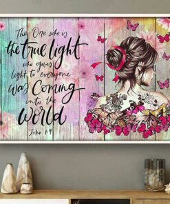 Breast cancer the one who is the true light poster canvas 1