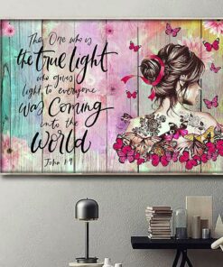 Breast cancer the one who is the true light poster canvas 2