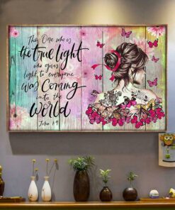 Breast cancer the one who is the true light poster canvas 3