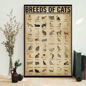 Breeds Of Cats vertical poster