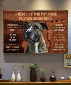 Brindle Dog poster when visiting my house please remember 1 Brindle Dog poster when visiting my house please remember 2