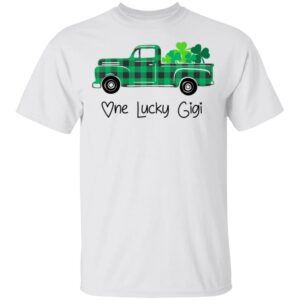 Buffalo Plaid Truck One Lucky GIGI St Patricks Day T-Shirt, Long Sleeve, Hoodie