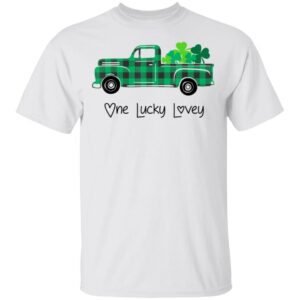 Buffalo Plaid Truck One Lucky Lovey St Patricks Day T-Shirt, Long Sleeve