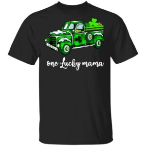 Buffalo Plaid Truck One Lucky MAMA Saint Patricks Day T-Shirt T-Shirt, Long Sleeve, Tank Top