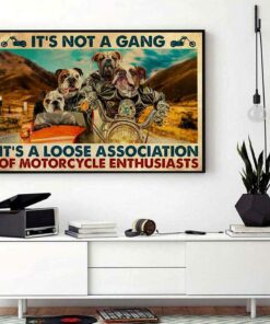Bulldog its not a gang loose association motorcycle horizontal canvas 1
