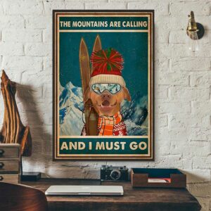 Bulldog skiing the mountains are calling and I must go poster 3