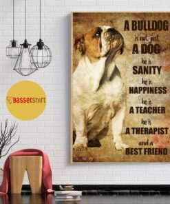 Bulldog therapist and best friend vertical poster 1