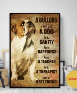 Bulldog therapist and best friend vertical poster 2