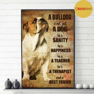 Bulldog therapist and best friend vertical poster 3