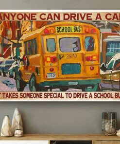 Bus driver anyone can drive a car horizontal canvas 2
