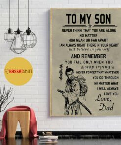 Bushido Samurai father and son never think that you are alone poster canvas 3 Bushido Samurai father and son never think that you are alone poster canvas 4