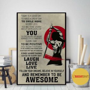 Bushido Samurai remember to awesome poster canvas