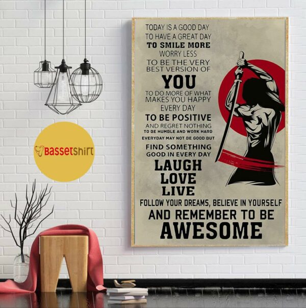 Bushido Samurai remember to awesome poster canvas