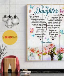 Butterflies shaped flower to my daughter canvas 1