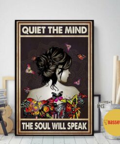 Butterfllies girl quite the mind the soul will speak poster canvas 1 Butterfllies girl quite the mind the soul will speak poster canvas 2