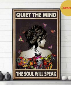 Butterfllies girl quite the mind the soul will speak poster canvas 2 Butterfllies girl quite the mind the soul will speak poster canvas 3
