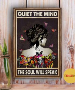 Butterfllies girl quite the mind the soul will speak poster canvas 4 Butterfllies girl quite the mind the soul will speak poster canvas 5