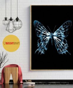 Butterfly Art The Night Black poster canvas 1