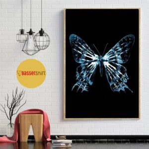 Butterfly Art The Night Black poster canvas 1