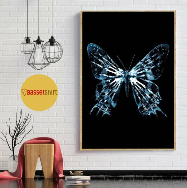 Butterfly Art The Night Black poster canvas