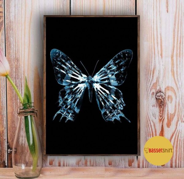 Butterfly Art The Night Black poster canvas