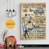 Butterfly I thought of you with love today poster canvas