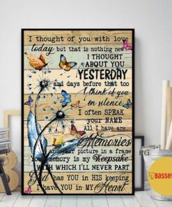 Butterfly I thought of you with love today poster canvas 1 Butterfly I thought of you with love today poster canvas 2
