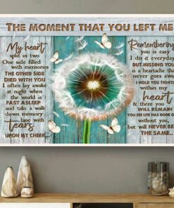 Butterfly gift the moment that you left me horizontal canvas 1
