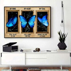 Butterfly my mind still talks to you horizontal canvas