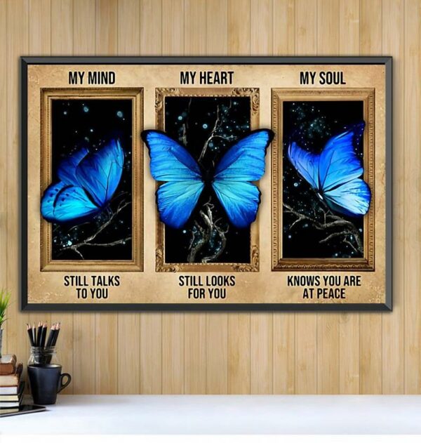 Butterfly my mind still talks to you horizontal canvas