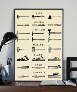Carpenter Tools Vintage Poster Canvas 1
