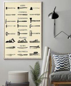 Carpenter Tools Vintage Poster Canvas 4