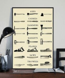 Carpenter Tools Vintage Poster Canvas 5