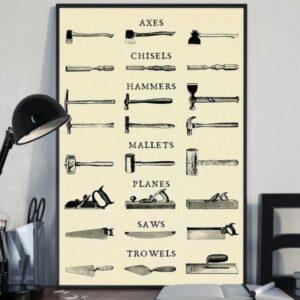 Carpenter Tools Vintage Poster Canvas 5