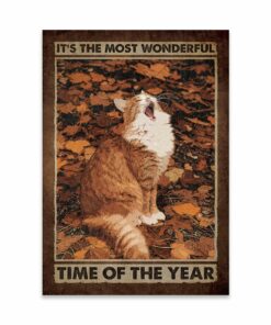 Cat Its The Most Wonderful Time Of The Year Canvas Poster 1