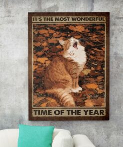 Cat Its The Most Wonderful Time Of The Year Canvas Poster 2