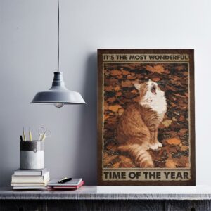 Cat Its The Most Wonderful Time Of The Year Canvas Poster 3