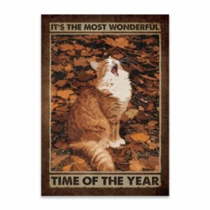 Cat Its The Most Wonderful Time Of The Year Canvas Poster 4