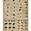 Cat Knowledge Vintage Poster, Canvas