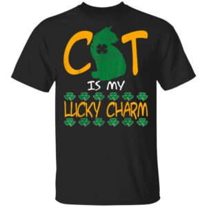 Cat Lover Lucky Charm St Patrick Day T-Shirt, Long Sleeve, Tank Top