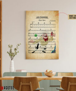 Chef Louis The Litte Mermaid Les Poissons Sheet Music Poster Canvas 3 Chef Louis The Litte Mermaid Les Poissons Sheet Music Poster Canvas 4