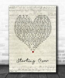 Chris Stapleton Starting Over Script Heart Song Lyric Music Poster Canvas 1 Chris Stapleton Starting Over Script Heart Song Lyric Music Poster Canvas 2