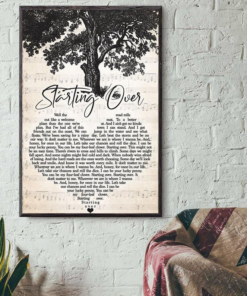 Chris Stapleton Starting Over lyrics Poster Canvas 1