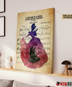 Cinderella A Dream Is A Wish Your Heart Makes Sheet Music Poster Canvas 1 Cinderella A Dream Is A Wish Your Heart Makes Sheet Music Poster Canvas 2