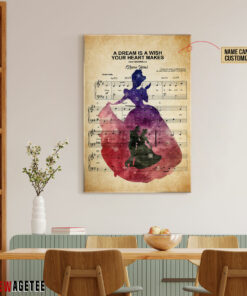 Cinderella A Dream Is A Wish Your Heart Makes Sheet Music Poster Canvas 3 Cinderella A Dream Is A Wish Your Heart Makes Sheet Music Poster Canvas 4